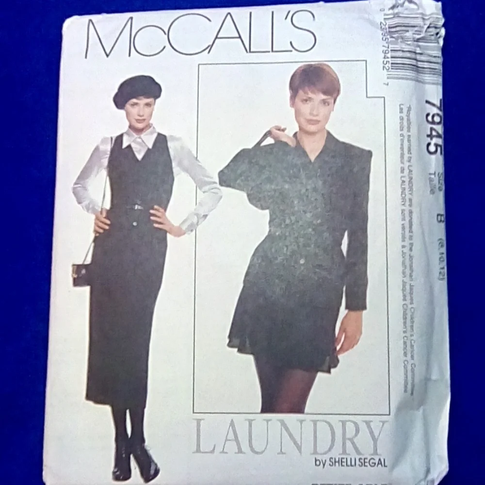 McCall's jumper jacket skirt blouse 8-12